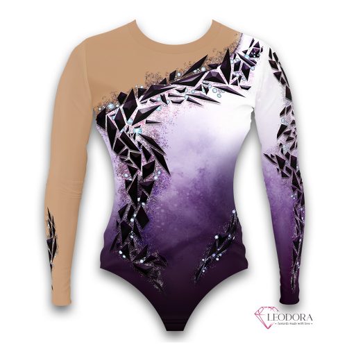 Geometric Plum Leotard