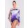 Geometric Plum Leotard - With crystals